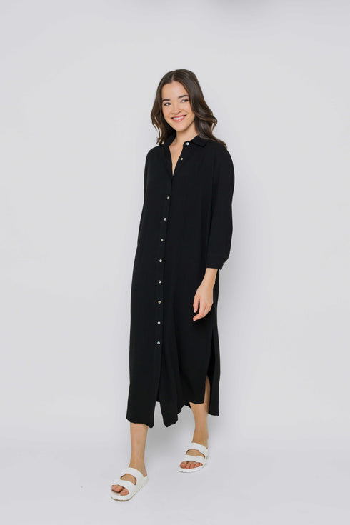 Meg-Midi Length Button Up
